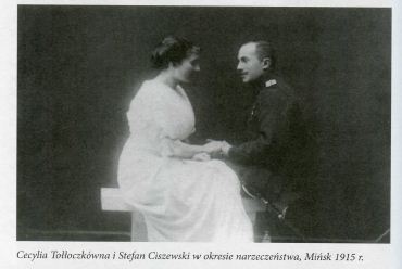 Cecylia z Tołłoczków z przyszłym mężem Stefanem Ciszewskim